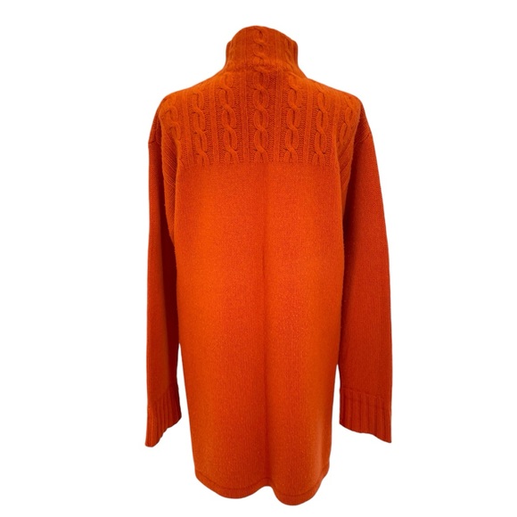 Marconi Cashmere & Wool Long Cardigan Medium Orange - Picture 5 of 15